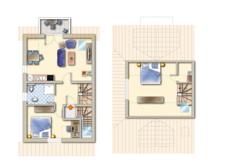 Wohnung zum Kauf provisionsfrei 491.400 € 3 Zimmer 75,6 m²<br/>Wohnfläche Dachgeschoss, 2.<br/>Geschoss ab sofort<br/>Verfügbarkeit Prerow 18375