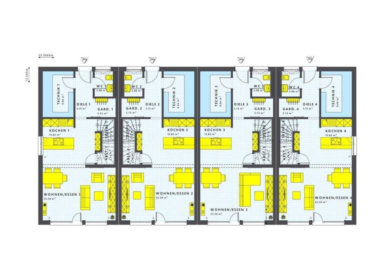 Reihenmittelhaus zum Kauf provisionsfrei 3.913.000 € 20,5 Zimmer 708 m² 928 m² Grundstück Achdorf Landshut 84036