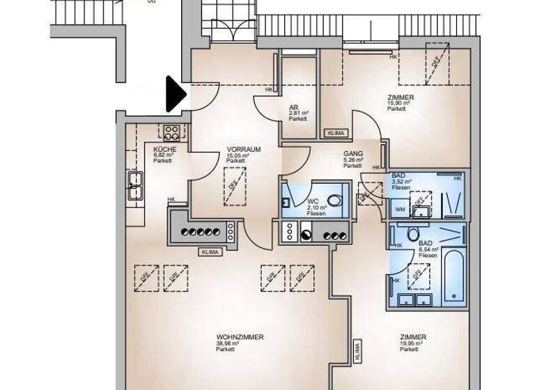 Wohnung zur Miete 2.073 € 3 Zimmer Gonzagagasse Wien 1010