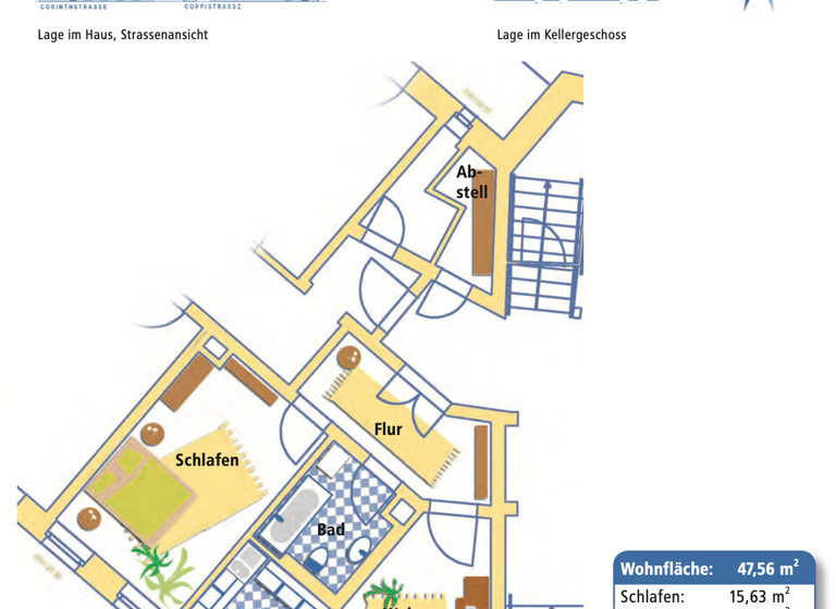 Wohnung zum Kauf provisionsfrei 161.500 € 2 Zimmer 48 m² EG frei ab sofort Coppistraße 56 Gohlis-Mitte Leipzig 04157