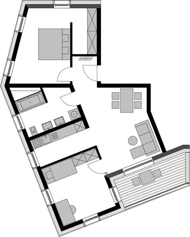 Wohnung zum Kauf provisionsfrei als Kapitalanlage geeignet 525.000 € 3 Zimmer 78,3 m² Südstadt 30 Fürth 90763