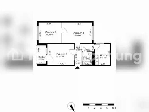 Wohnung zur Miete Tauschwohnung 396 € 3 Zimmer 66 m² 4. Geschoss Köpenick Berlin 12555