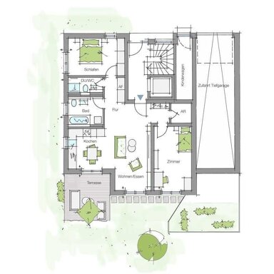 Terrassenwohnung zum Kauf provisionsfrei 762.552 € 3 Zimmer 90,8 m² EG Hofmannstraße 116 Stubenloh Erlangen 91052