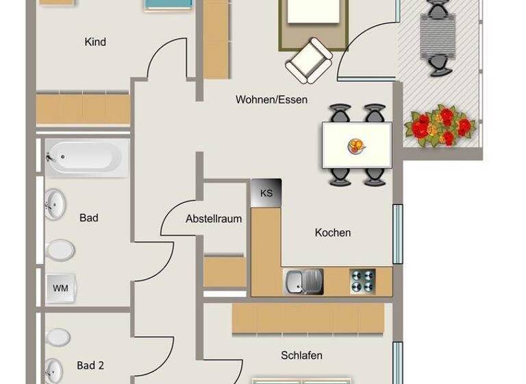 Wohnung zur Miete - Erstbezug nur mit Wohnberechtigungsschein 550 € 3 Zimmer 78,6 m² 2. Geschoss frei ab 01.08.2026 Querenburger Straße 47 Wiemelhausen Bochum 44789