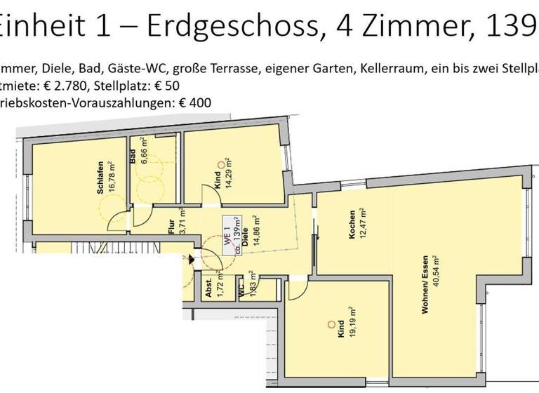 Wohnung zur Miete - Erstbezug 2.780 € 4 Zimmer 139 m² EG frei ab 01.07.2026 Erkerstrasse 23 Ensen Köln Porz Ensen 51149