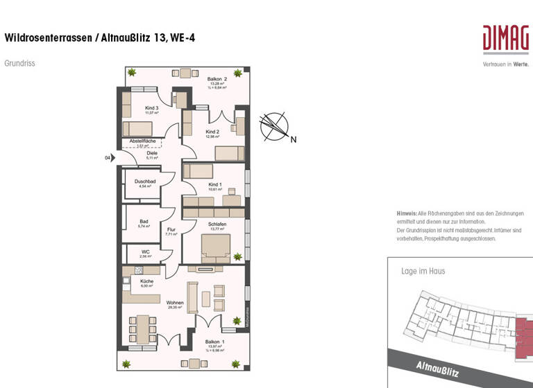 Wohnung zur Miete 1.850 € 5 Zimmer 124,6 m² 1. Geschoss Altnaußlitz 13 Naußlitz Dresden 01159
