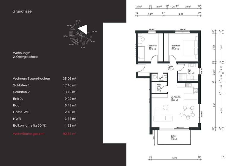 Wohnung zum Kauf - Erstbezug provisionsfrei 384.150 € 3 Zimmer 90,8 m² Geschoss 3/4 Im Litzelholz 13 Biewer Trier 54293