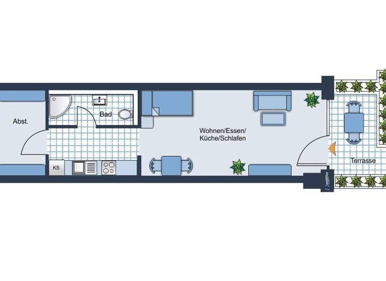 Studio zum Kauf 159.000 € 1 Zimmer 35,5 m² Frauenland Würzburg 97074