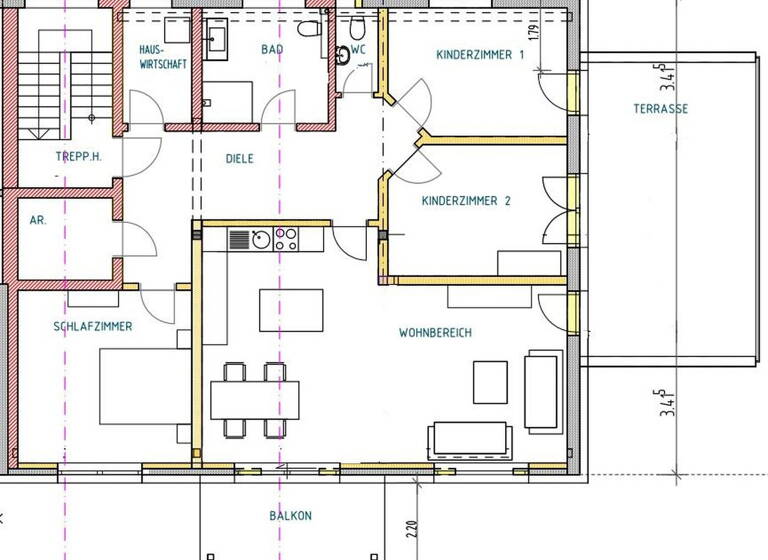Wohnung zur Miete 1.440 € 4 Zimmer 137 m²<br/>Wohnfläche 1.<br/>Geschoss Meßkirch Meßkirch 88605