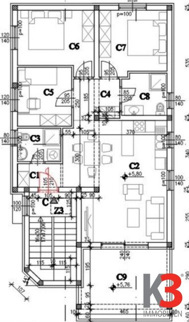 Wohnung zum Kauf 395.000 € 3 Zimmer 89 m² 2. Geschoss Medulin 52203