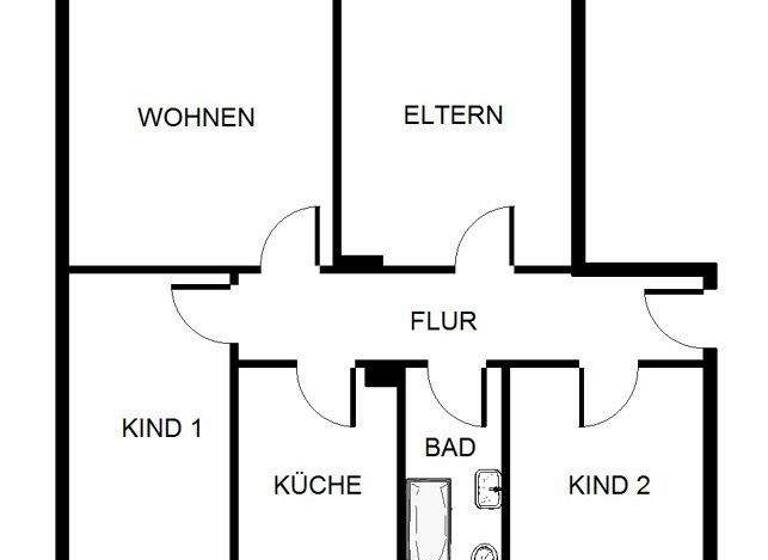 Wohnung zur Miete 722 € 4 Zimmer 70,1 m² 1. Geschoss frei ab 11.04.2026 Kraftstraße 9 Haidenhof-Nord Passau 94032