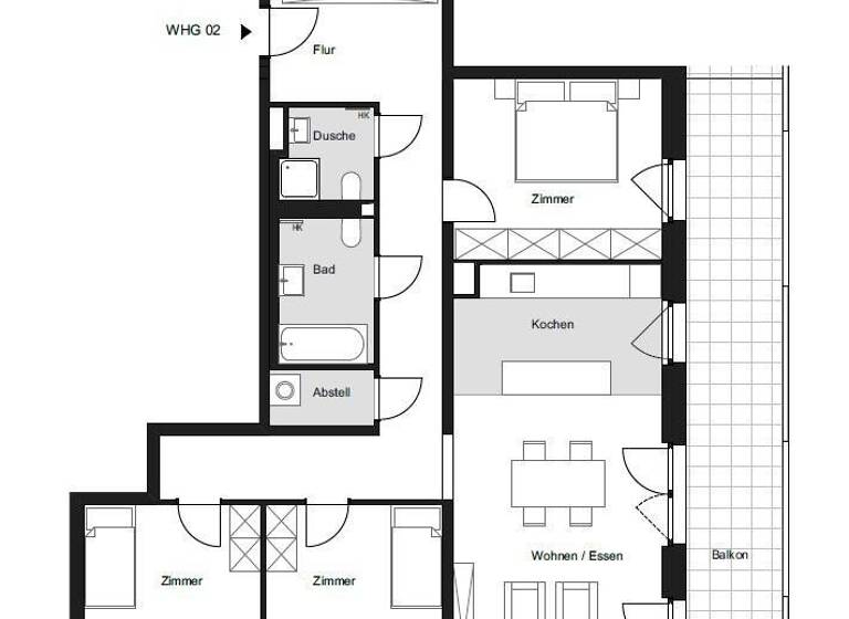 Wohnung zur Miete 1.674 € 4 Zimmer 124 m²<br/>Wohnfläche Fritz-Hackstr. 2/4 Niederweiler Müllheim 79379