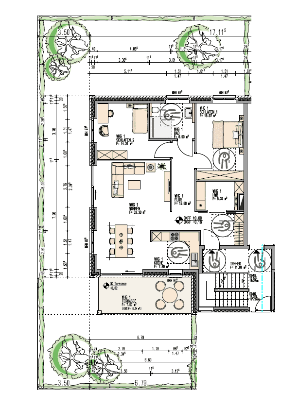 Wohnung zur Miete 940 € 3 Zimmer 107,8 m²<br/>Wohnfläche EG<br/>Geschoss 01.02.2025<br/>Verfügbarkeit Telbrake Vechta 49377