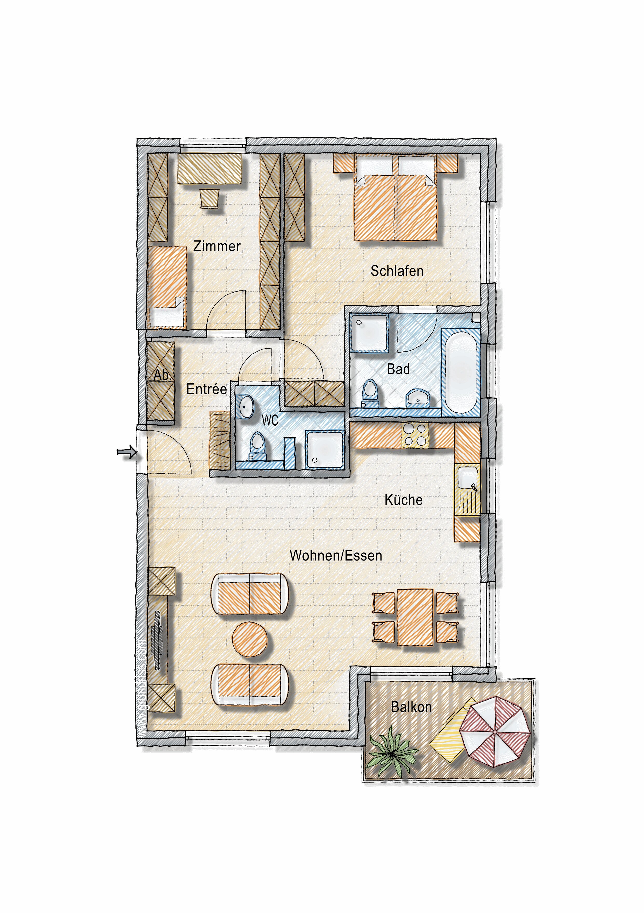 Wohnung zum Kauf 498.000 € 3 Zimmer 98 m²<br/>Wohnfläche 1.<br/>Geschoss Refrath Bergisch Gladbach 51427