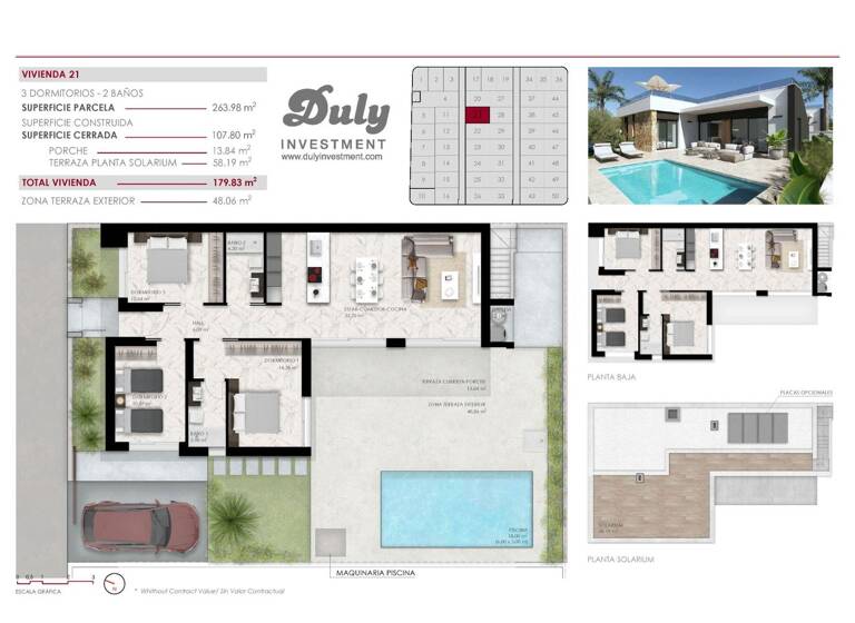 Villa zum Kauf provisionsfrei 496.000 € 4 Zimmer 107 m² 263 m² Grundstück Calle Gerona 5 Ciudad quesada 03170
