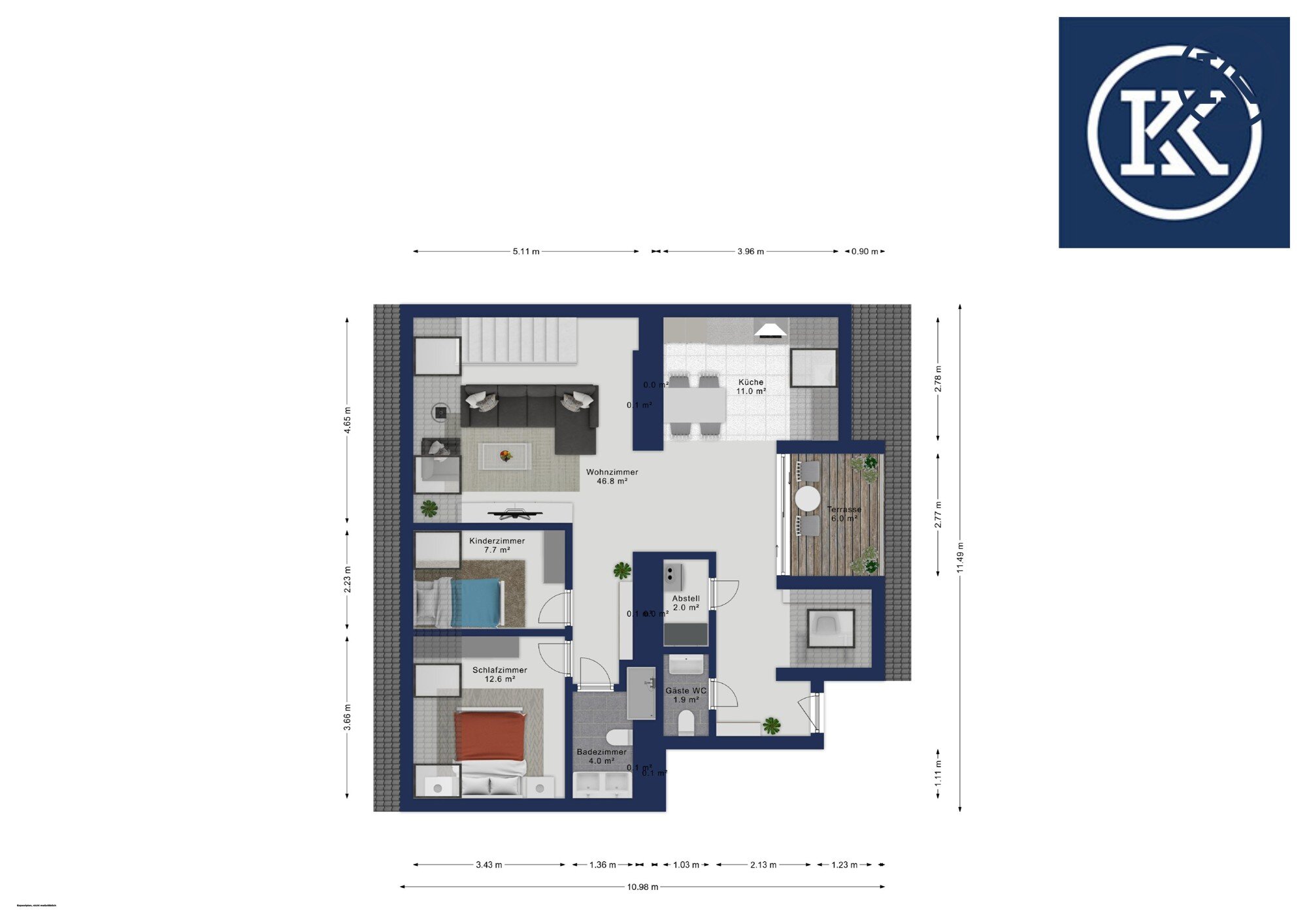 Wohnung zum Kauf 1.230.000 € 4 Zimmer 125,4 m²<br/>Wohnfläche 6.<br/>Geschoss Wien, Alsergrund / Alsergrund 1090