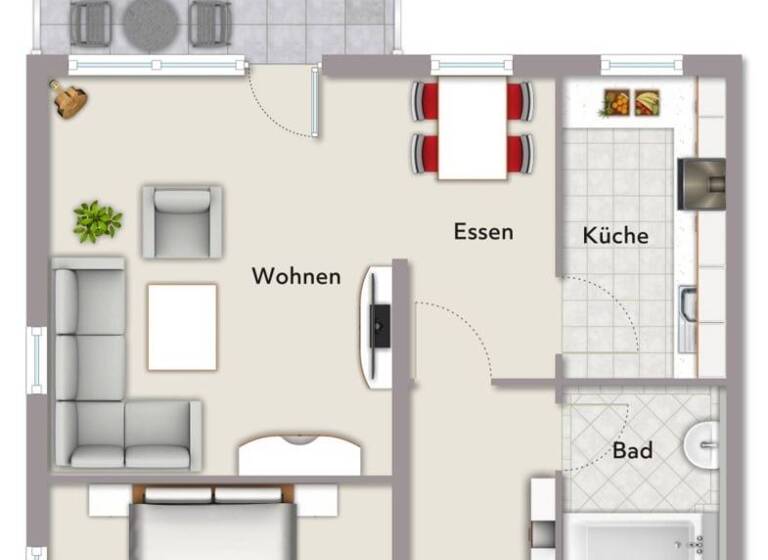 Terrassenwohnung zur Miete 1.100 € 2,5 Zimmer 64 m² Geschoss 2/3 frei ab 01.06.2026 Leonberg 71229