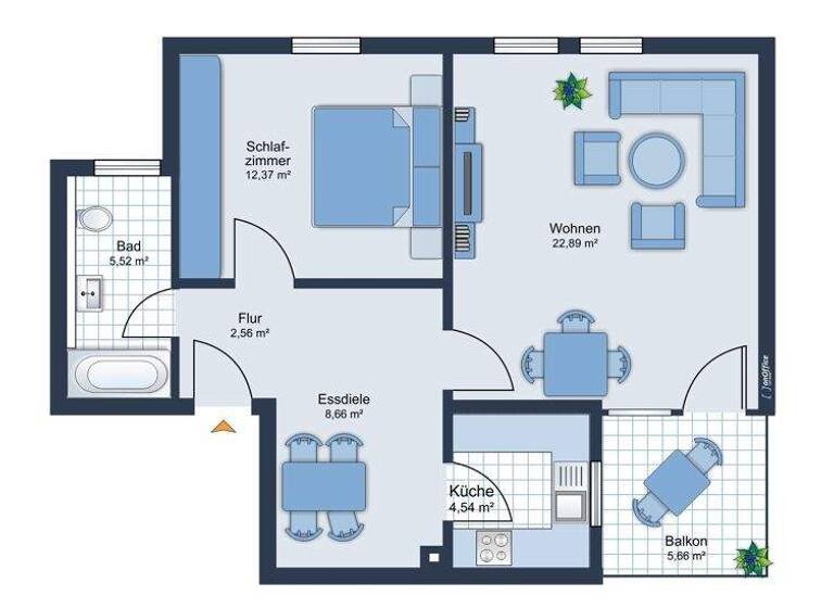 Wohnung zum Kauf 399.000 € 2 Zimmer 60,6 m² 2. Geschoss Gröbenzell 82194