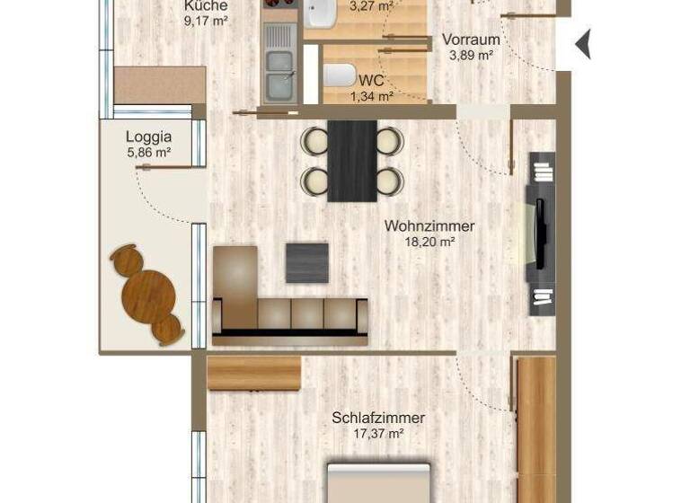 Wohnung zur Miete 821 € 2 Zimmer 60,2 m² 1. Geschoss Mödling 2340