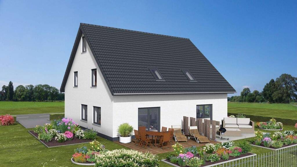 Doppelhaushälfte zum Kauf provisionsfrei 304.670 € 4 Zimmer 105 m² 242 m² Grundstück Grünthal-Viermorgen Stralsund 18437