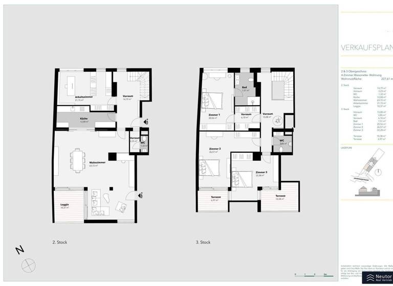 Wohnung zum Kauf 1.880.000 € 5 Zimmer 227,6 m² Wien 1190