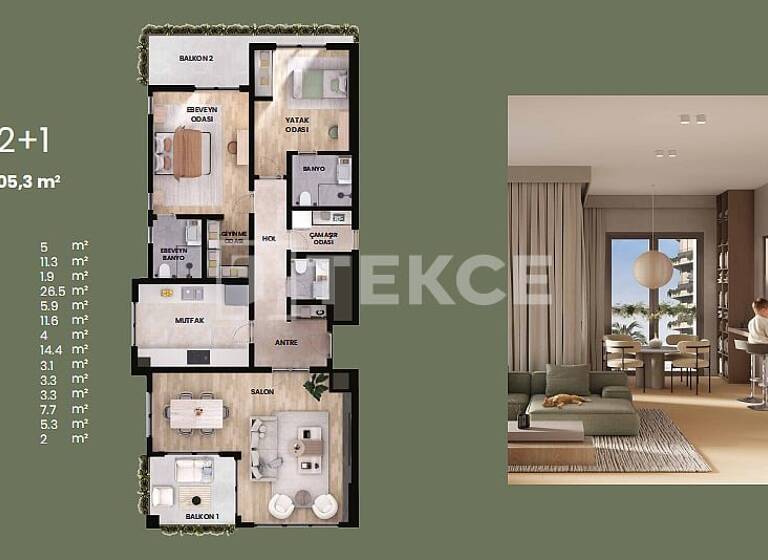 Wohnung zum Kauf 321.000 € 169 m² Yenisehir