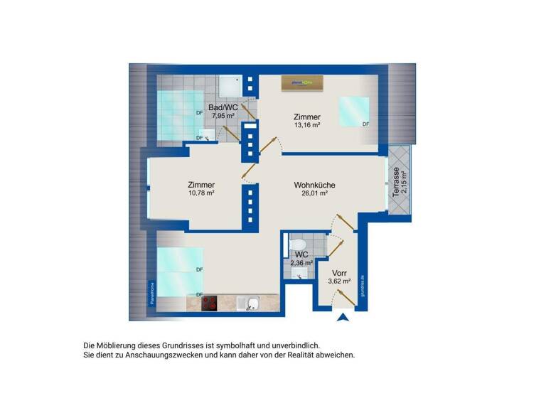 Wohnung zum Kauf 545.000 € 3 Zimmer 63,9 m² 6. Geschoss Wien 1050