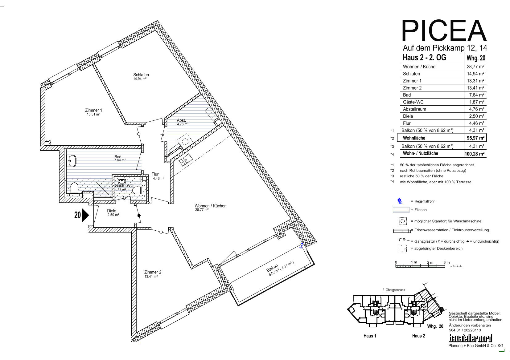 Wohnung zum Kauf provisionsfrei 434.200 € 4 Zimmer 96 m²<br/>Wohnfläche Walle Bremen 28219