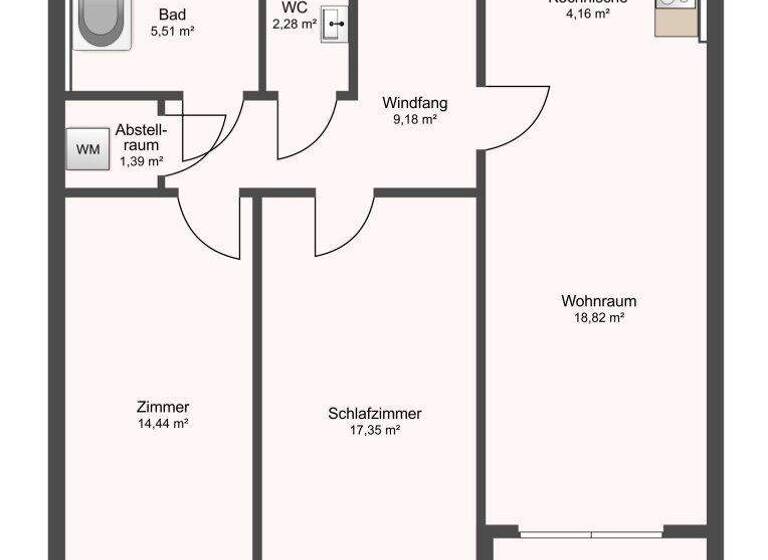 Wohnung zur Miete 825 € 3 Zimmer 72,7 m² Hirtenberg 2552