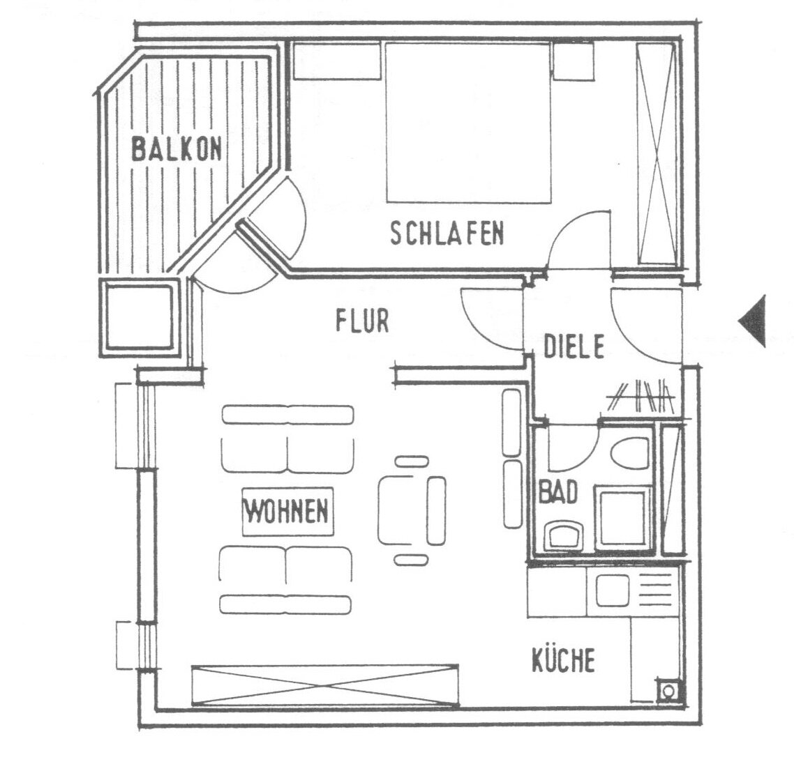 Wohnung zum Kauf 89.000 € 2 Zimmer 51,5 m²<br/>Wohnfläche 1.<br/>Geschoss ab sofort<br/>Verfügbarkeit Unteres Malstatt Saarbrücken 66115