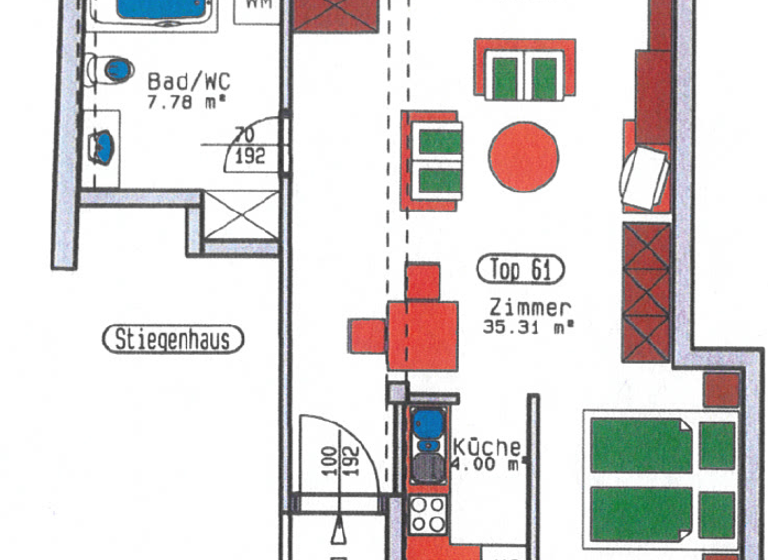 Studio zur Miete 446 € 47,1 m² 2. Geschoss frei ab 01.05.2026 Schulstraße 2a Bregenz 6900