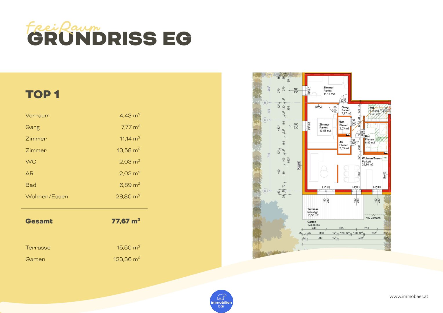 Wohnung zum Kauf 329.000 € 3 Zimmer 77,7 m²<br/>Wohnfläche EG<br/>Geschoss Seitenstetten 3353