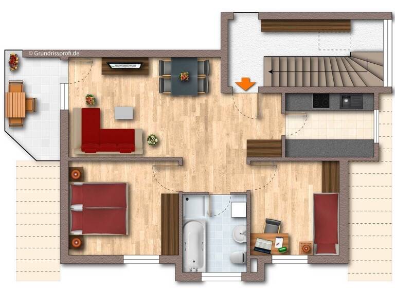 Wohnung zum Kauf 145.000 € 3 Zimmer 58 m²<br/>Wohnfläche 2.<br/>Geschoss Nelkenweg 2 Impfingen Tauberbischofsheim 97941