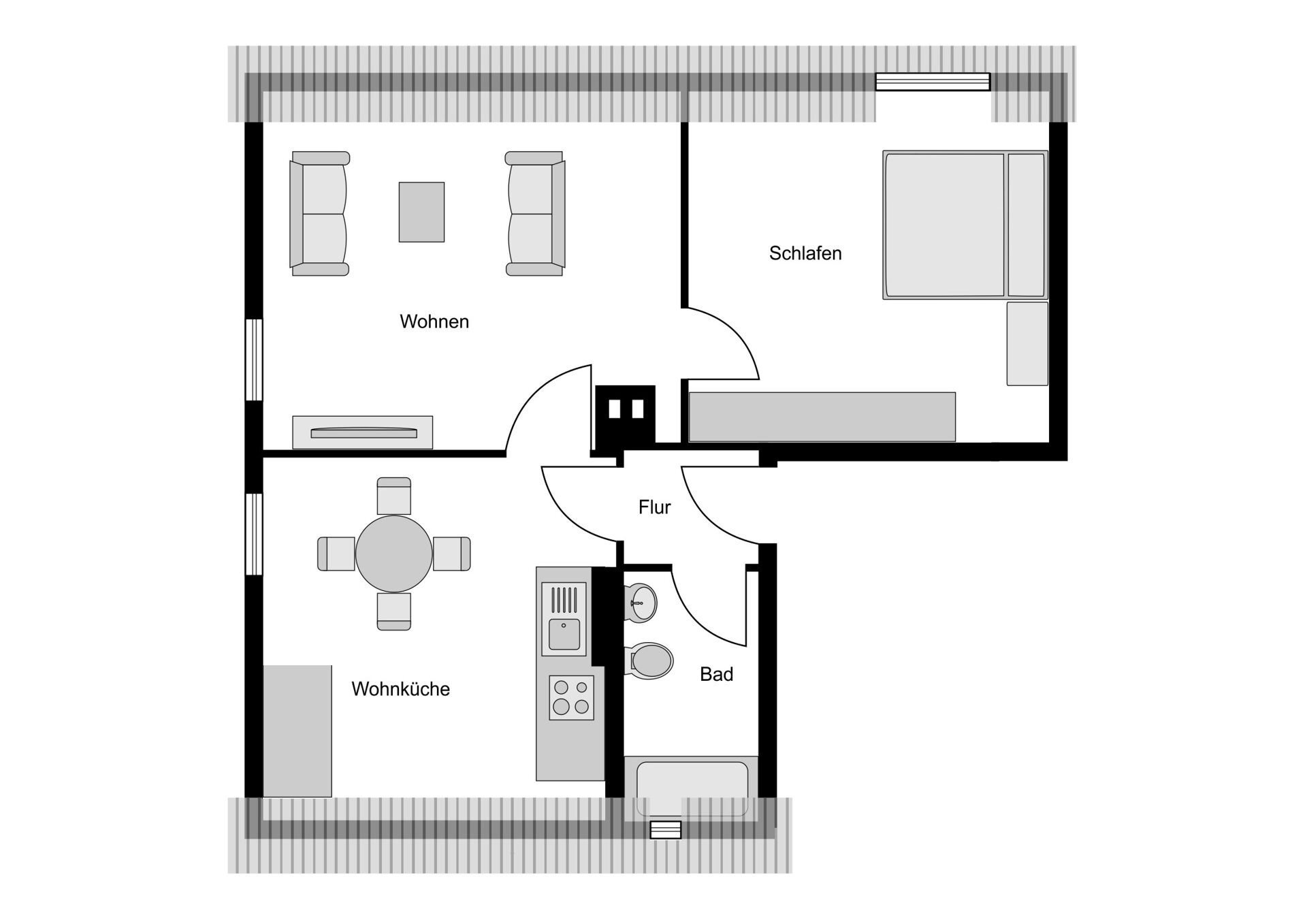 Wohnung zum Kauf 88.000 € 2,5 Zimmer 47,2 m²<br/>Wohnfläche Hofstede Bochum / Hofstede 44809