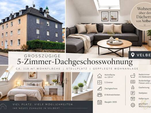 Wohnung zum Kauf 135.000 € 5 Zimmer 119 m² Mitte Velbert 42551