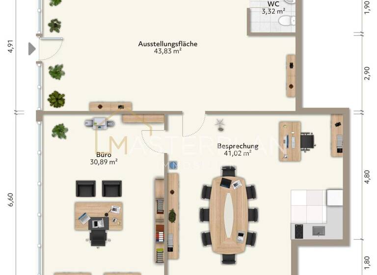 Ausstellungsfläche zur Miete 1.000 € 3 Zimmer Ensdorf 66806