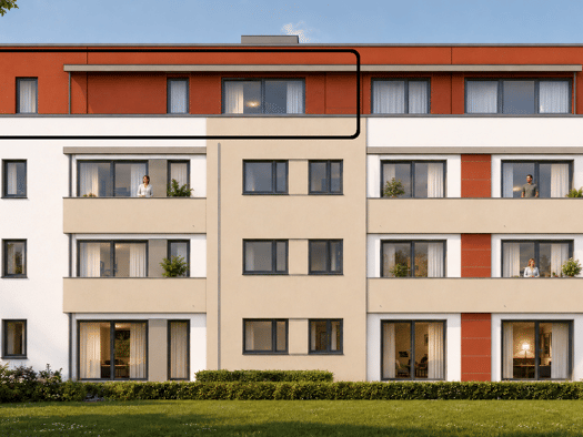Penthouse zum Kauf - Neubau provisionsfrei 639.200 € 3 Zimmer 94 m² Geschoss 4/4 Karlsdorfer Straße Bruchsal Bruchsal 76646