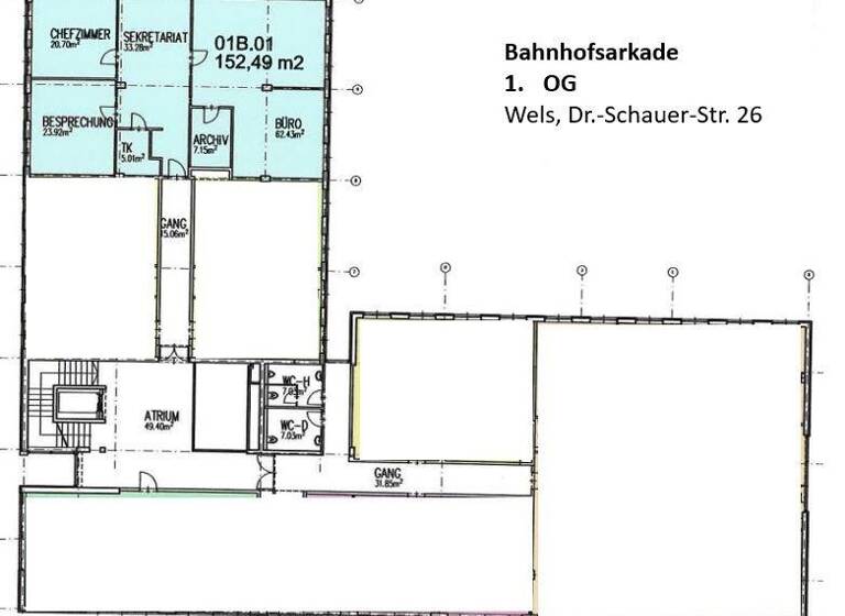 Bürofläche zum Kauf 6 Zimmer 152,5 m² Bürofläche Bernardin Wels 4600