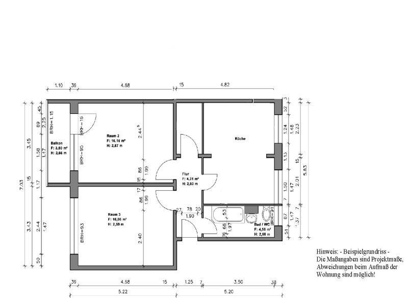 Wohnung zur Miete 389 € 2 Zimmer 61,5 m²<br/>Wohnfläche 3.<br/>Geschoss An der Feuerwache 8 Südliche Neustadt Halle (Saale) 06124