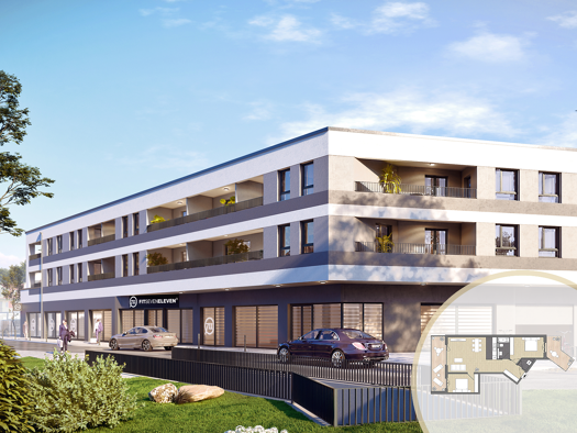 Wohnung zum Kauf - Erstbezug provisionsfrei 495.000 € 3 Zimmer 89,9 m² 1. Geschoss frei ab sofort Im Nex 5 Hattersheim 65795