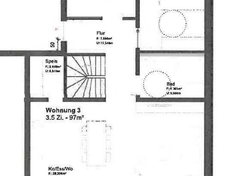 Wohnung zur Miete 1.080 € 3,5 Zimmer 97 m² EG Ostdorf Balingen 72336