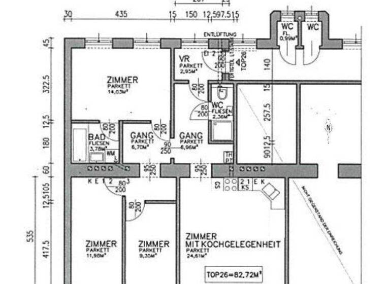 Wohnung zum Kauf 395.000 € 4 Zimmer 82,7 m² 3. Geschoss Hippgasse Wien 1160