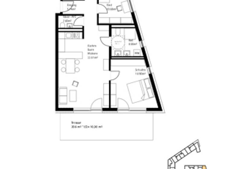 Wohnung zum Kauf - Erstbezug 528.000 € 3 Zimmer 87,4 m² EG Burghausen 84489
