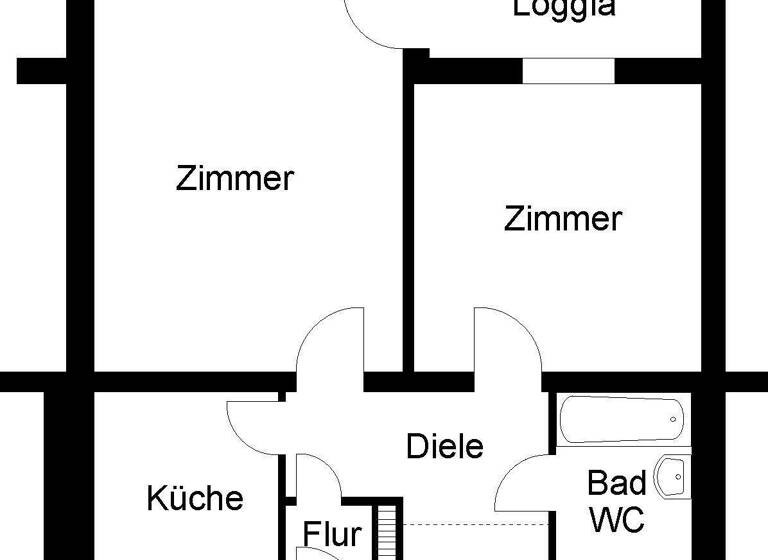 Wohnung zur Miete 365 € 2 Zimmer 58,6 m² EG frei ab 01.05.2026 Weserstr. 19 Weststadt Braunschweig 38120