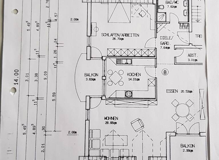 Maisonette zur Miete 1.590 € 5 Zimmer 159 m² Geschoss 2/3 frei ab sofort Bad Dürrheim 78073