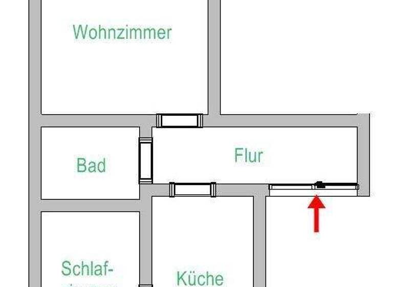 Wohnung zur Miete 350 € 2 Zimmer 54,7 m² 2. Geschoss frei ab sofort Mittweida 09648