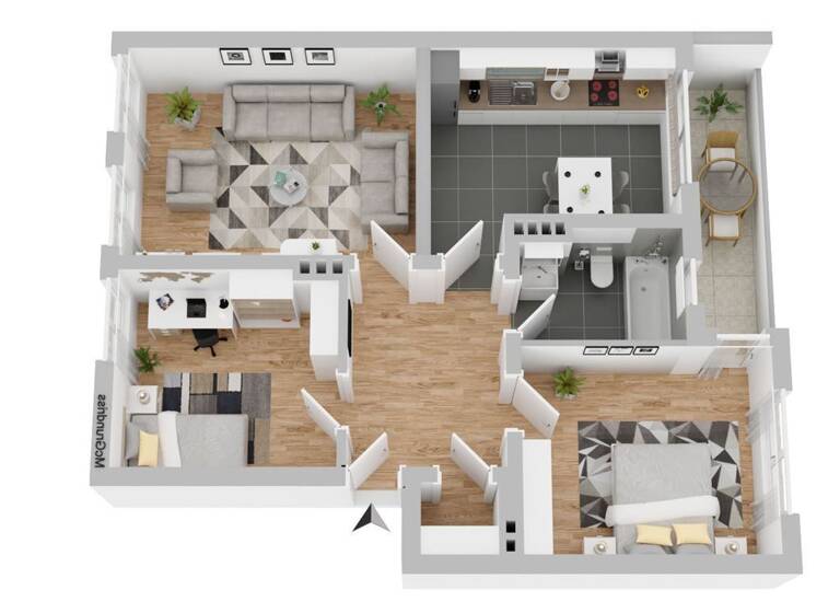 Wohnung zum Kauf als Kapitalanlage geeignet 207.700 € 3 Zimmer 69,2 m² Barbaraviertel Neuss 41460