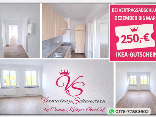 Wohnung zur Miete 315 € 2 Zimmer 48,4 m² 3. Geschoss frei ab sofort Carl von Ossietzky Straße 15 Lutherviertel Chemnitz 09126
