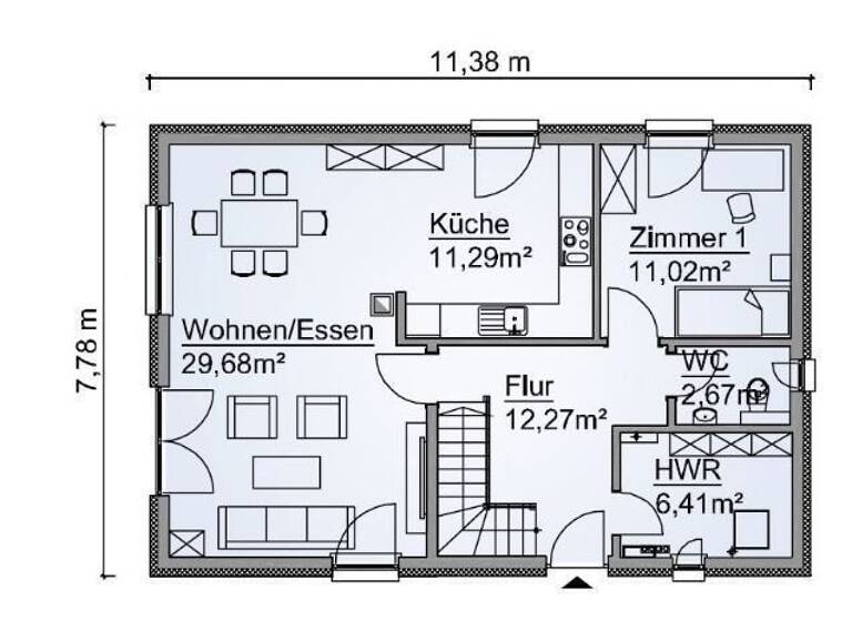 Einfamilienhaus zum Kauf provisionsfrei 391.360 € 5 Zimmer 142 m² 1.400 m² Grundstück Weitenhagen 17498