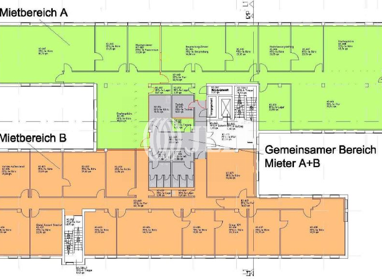 Bürofläche zur Miete provisionsfrei 9,50 € 1.411 m² Bürofläche teilbar ab 344 m² Bonlanden Filderstadt 70794
